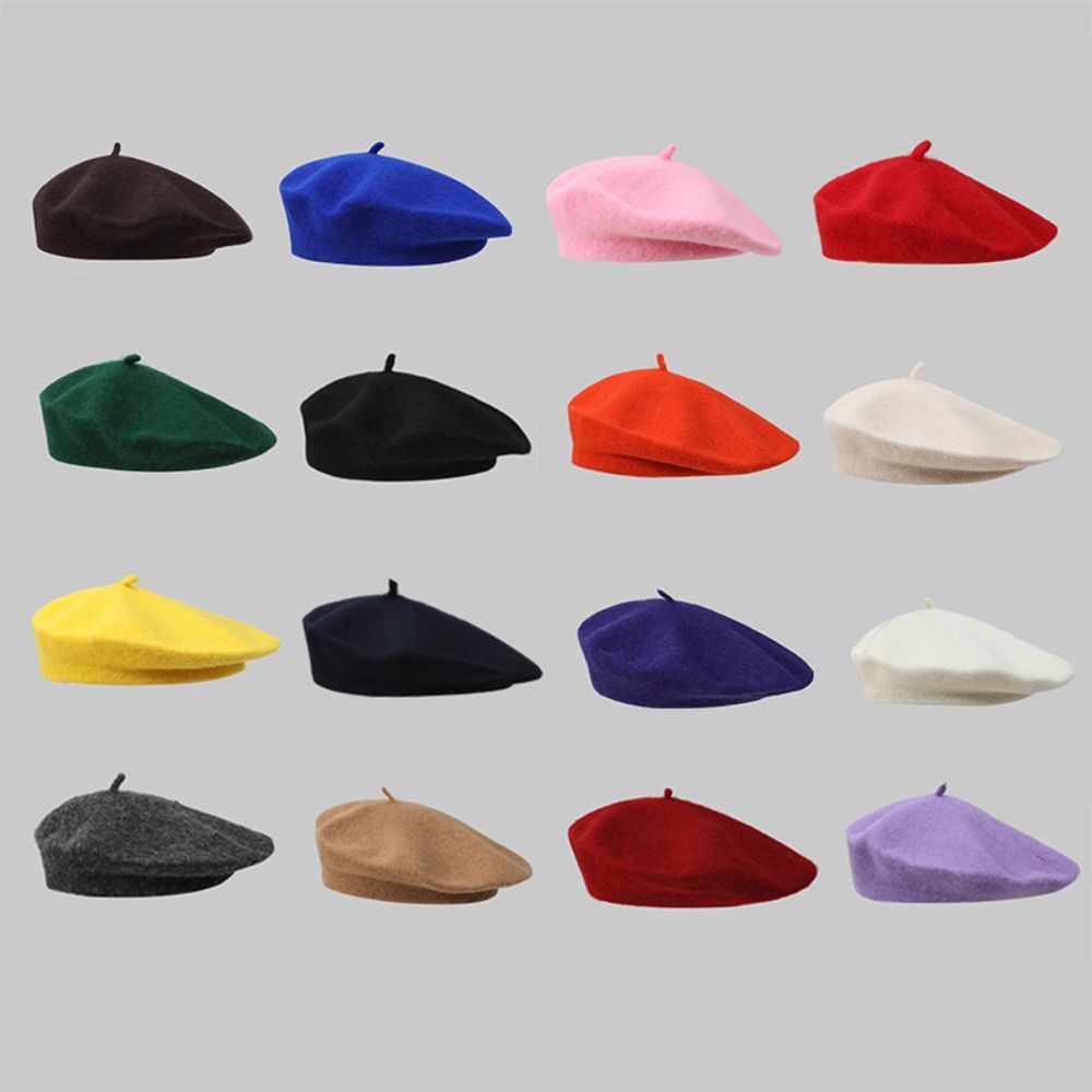 Beret French Wool - Otoño señora invierno cálido boinas de