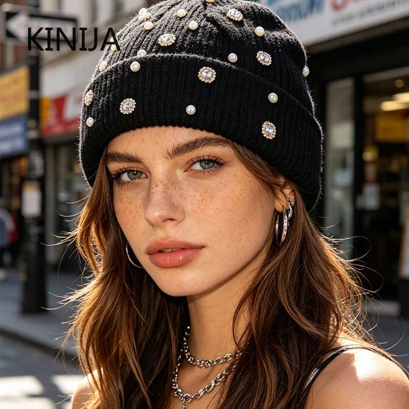 Beanie Cuffed Knit - Gorro de invierno de punto con
