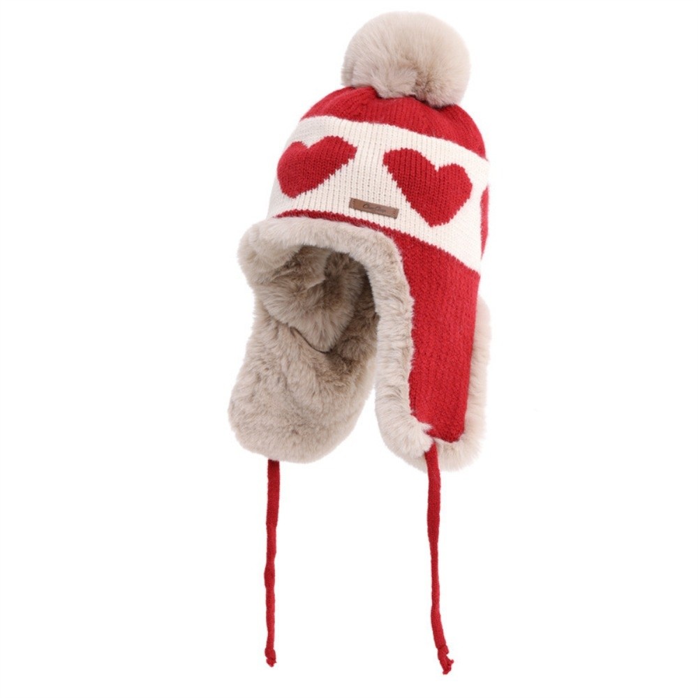Trapper Hat Ear Flap - Gorro con orejeras y pompón, de