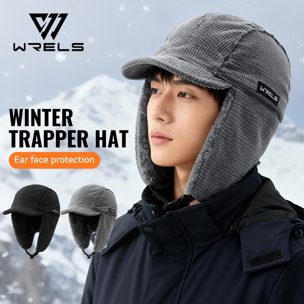 Trapper Hat Ear Flap - WRELS Gorro de cazador de invierno