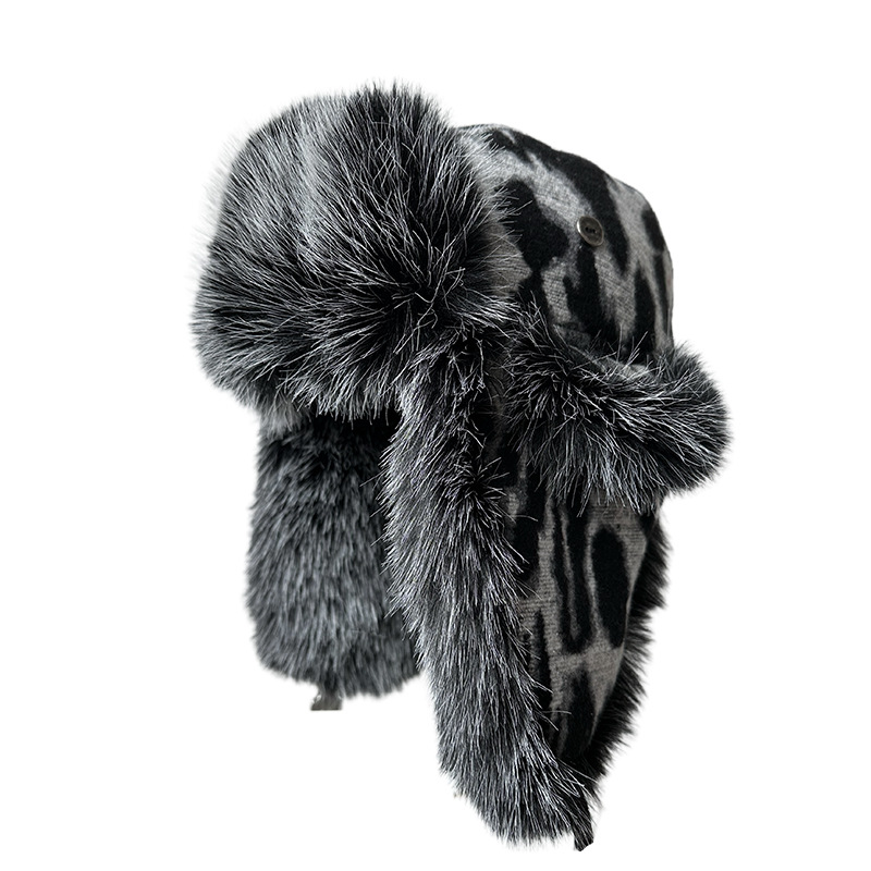 Trapper Hat Ear Flap - Gorro de Forro Polar con Estampado