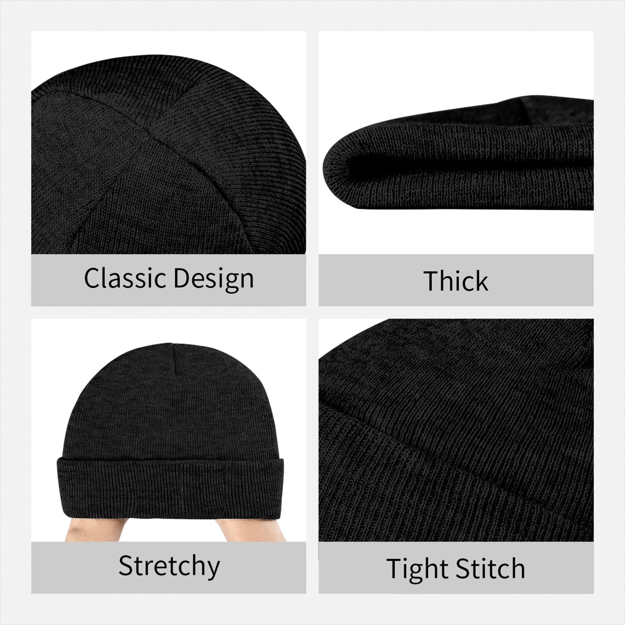 Gorros de Punto con Puño para  - Beanie Cuffed Knit reseña y precio